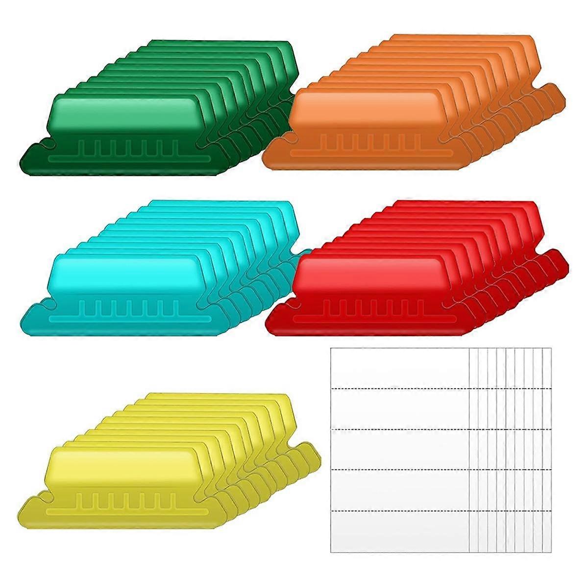 50 Pieces Hanging File Folder Labels with 50 Inserts, 2 Inch for Hanging File Folder Labels Hanging File Labels A