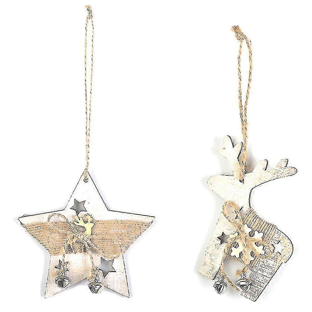 عيد الميلاد تعليق الديكور الخشبي ، زخرفة الحفلات (النمط 1) دينار بحريني