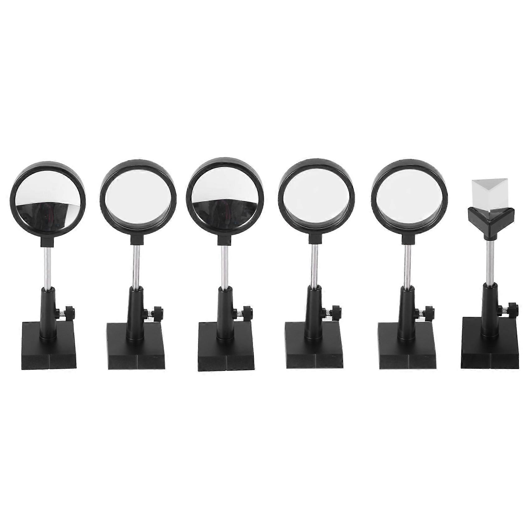 Optics Experiment Set Convex Lens Concave Lens Triangular Prism Plane Mirror Convex Mirror Optical