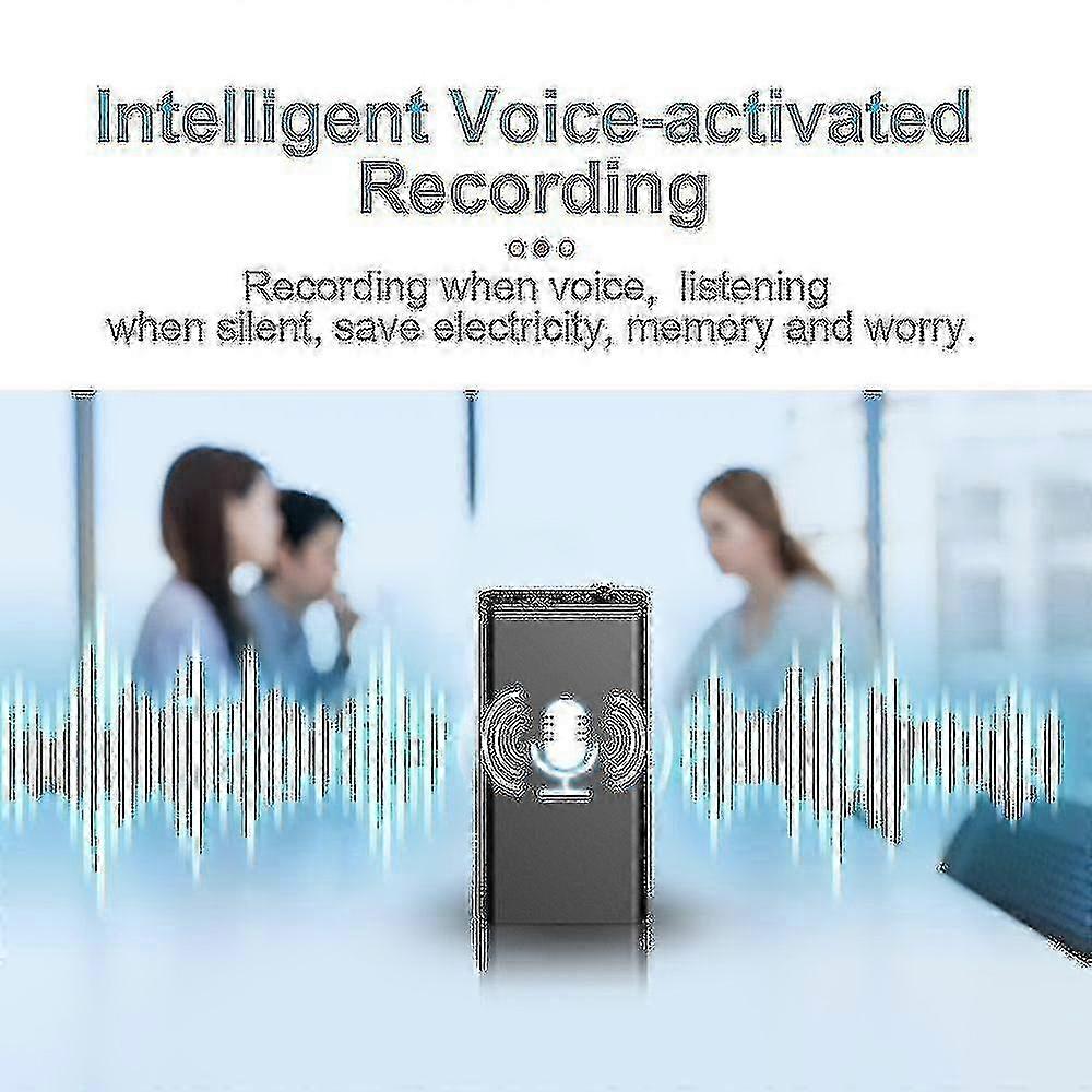 Dictaphone Mini Ultra-fin 4-32 Go - Réduction De Bruit - Enregistreur Vocal Activé - Neuf