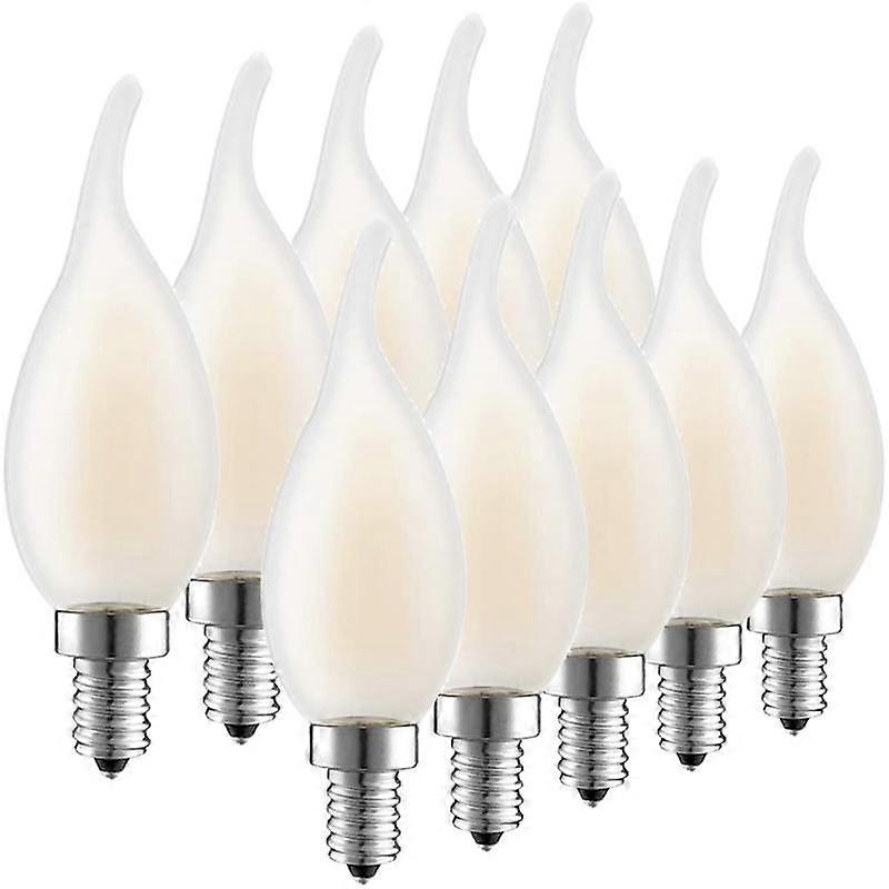 Barsinfi LED Bulb E14 With Dimmable Filament, Set of 10 Bulbs Flame, 4 Watts Consumed Equivalence Incandescence 40W