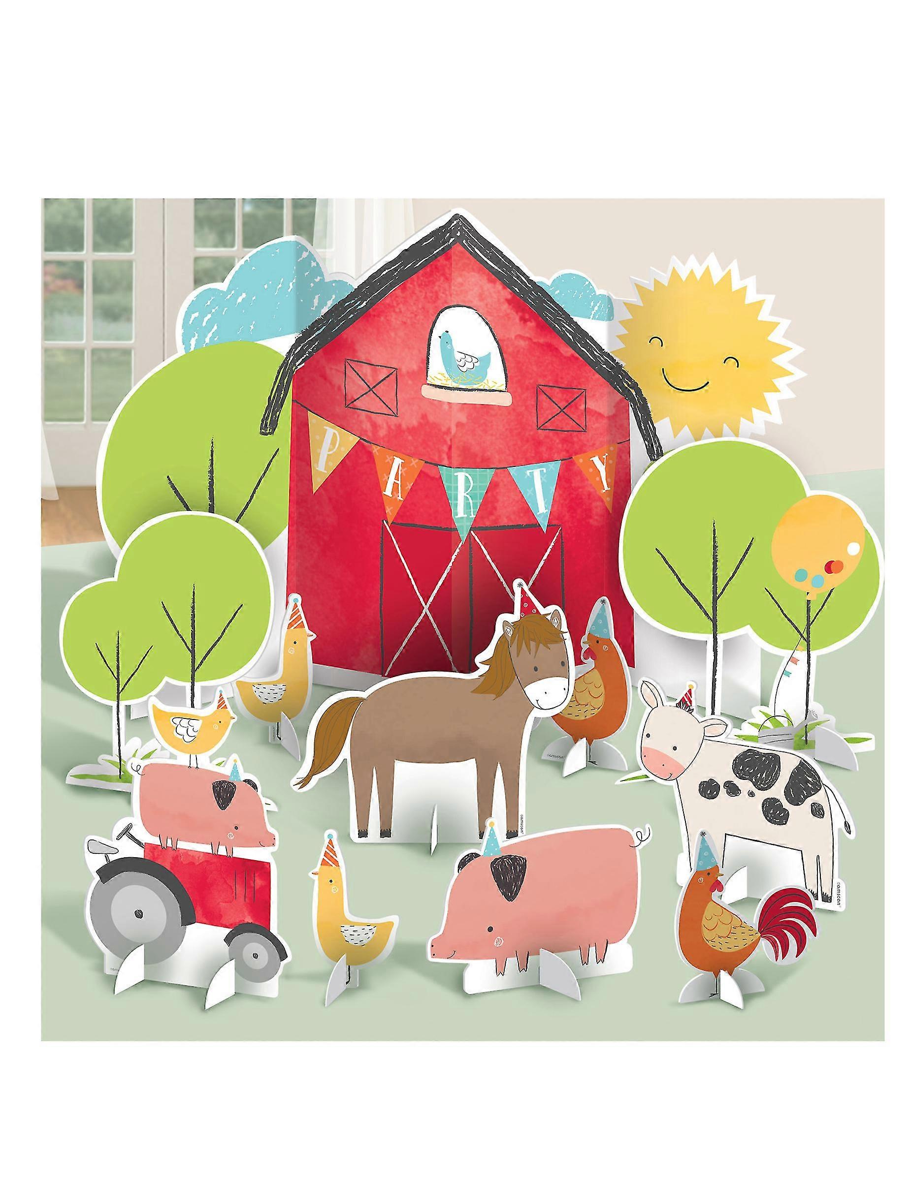 11 Cardboard table decorations on the farm