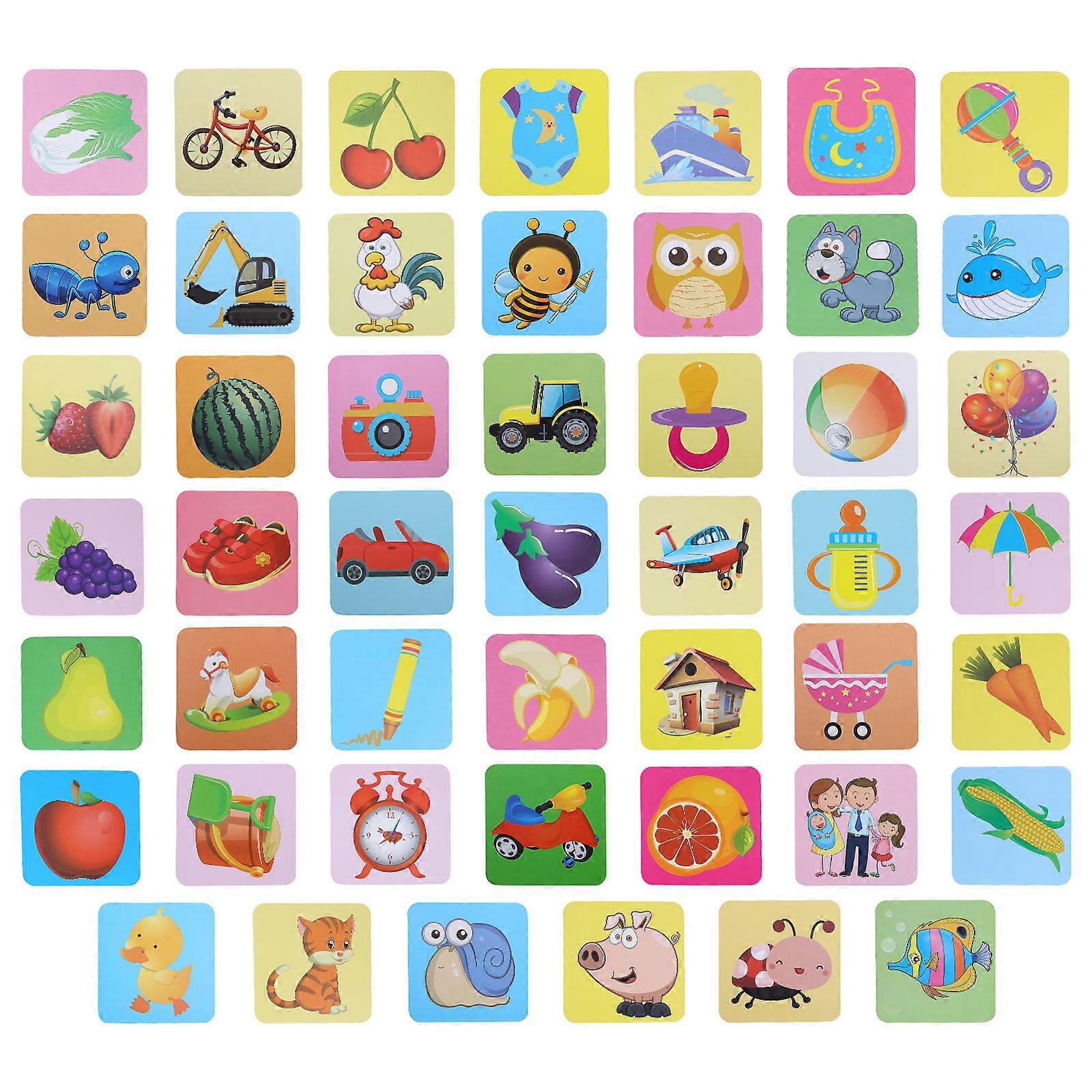 1 Set Cognitive Cards Visual Stimulation Color Cards (Suit for 7 to 12 month)