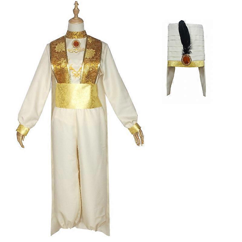 תחפושת קוספליי של דיסני אלאדין מנורת נסיך תלבושת לגבר מבוגר ליל כל הקדושים סרט מסיבת קרנבל בגדי קוספליי