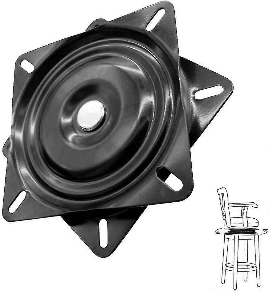 2024 Square Turntable, Ball Bearing Turntable, Metal Furniture Turntable, Universal 360 Rotating Turntable, for Stools, Tables, Shelves (Black) Ternel