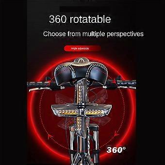 Luz de bicicleta Indicador de señal de giro Luz trasera delantera Flash remoto Faro trasero para bicicleta USB Recha