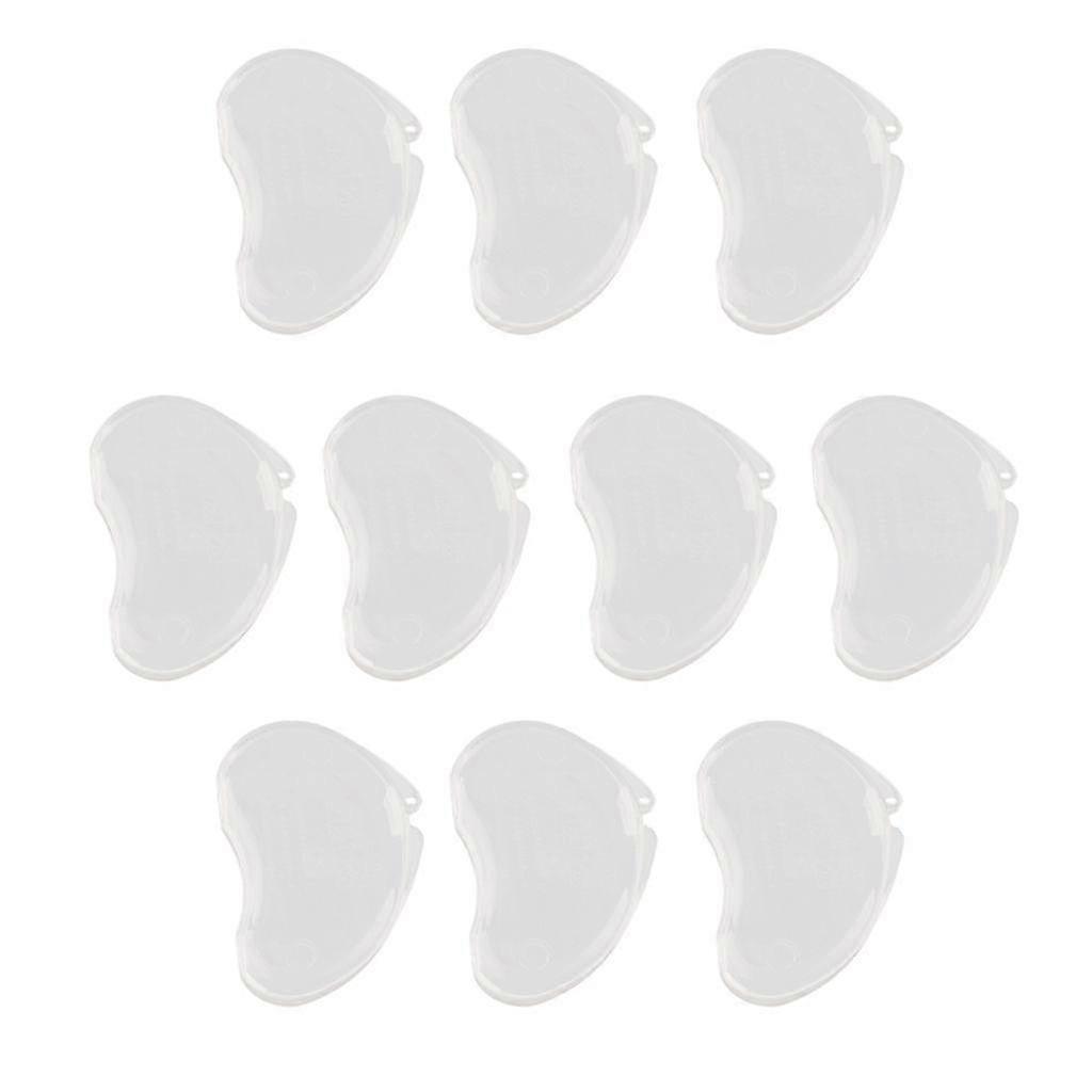 10pcs Small Plastic Ear Plug Case Container Portable For Pocket Purse Clear