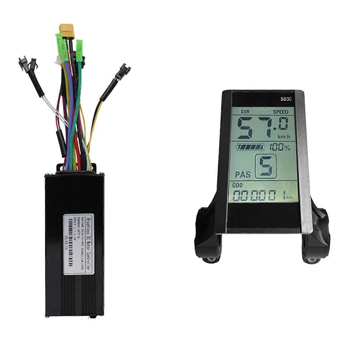 Electric Bicycle Controller S830 LCD Display 36V 48V 30A 750W 1000W 2 Model Sinewave Controller Ele
