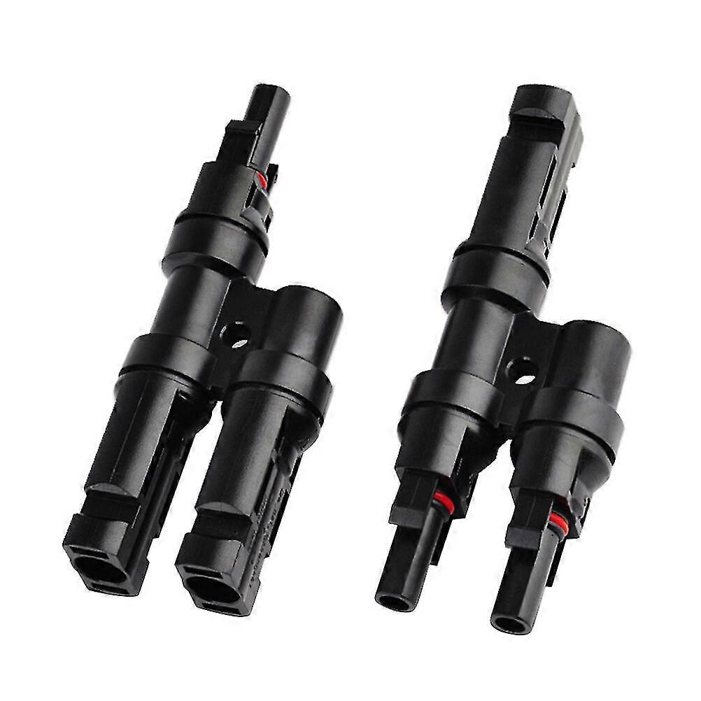 Solar Panel T/y Branch Connectors Cable Splitter Coupler (black)