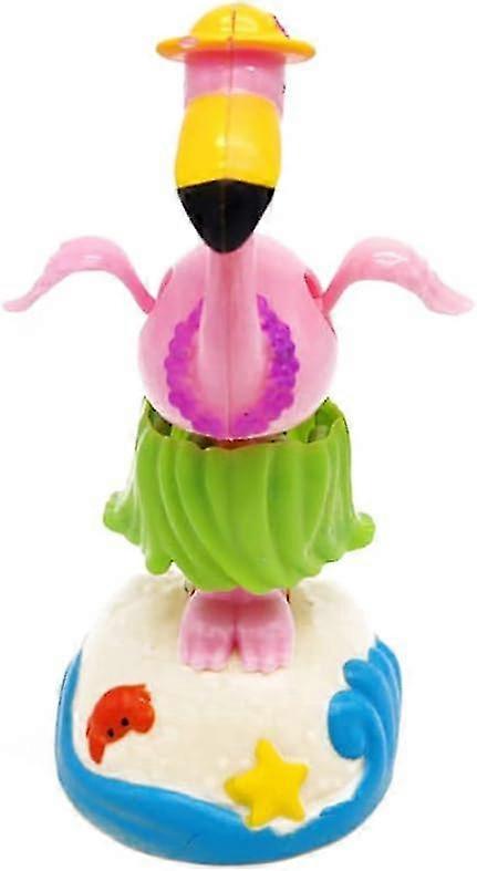 Solar Powered Dancing Toy, Desktop Solar Powered Toy, Car Decoration Flamingo Shaped Car Travel Keyboard Panels, Solar Powered Head Toy With Battery