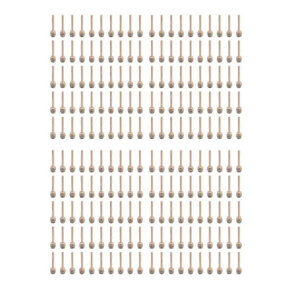 200 Pack Of Mini 3 Inch Wood Honey Dipper Sticks, Individually Wrapped, Server For Honey Jar Dispen
