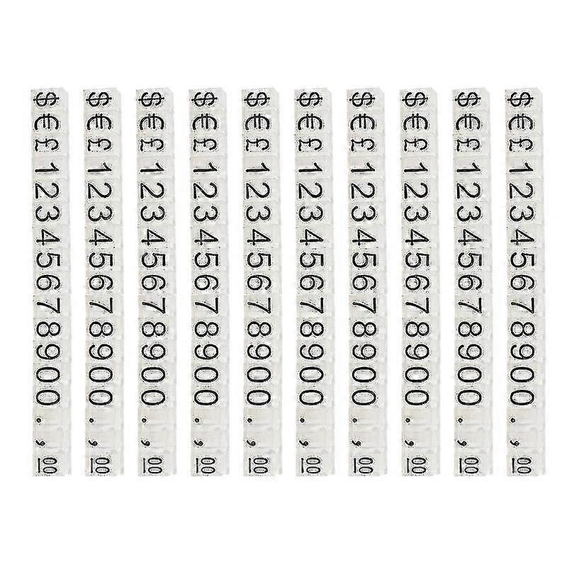 10pcs Supermarket Price Display Signs Number Price Tags Store Price Labels