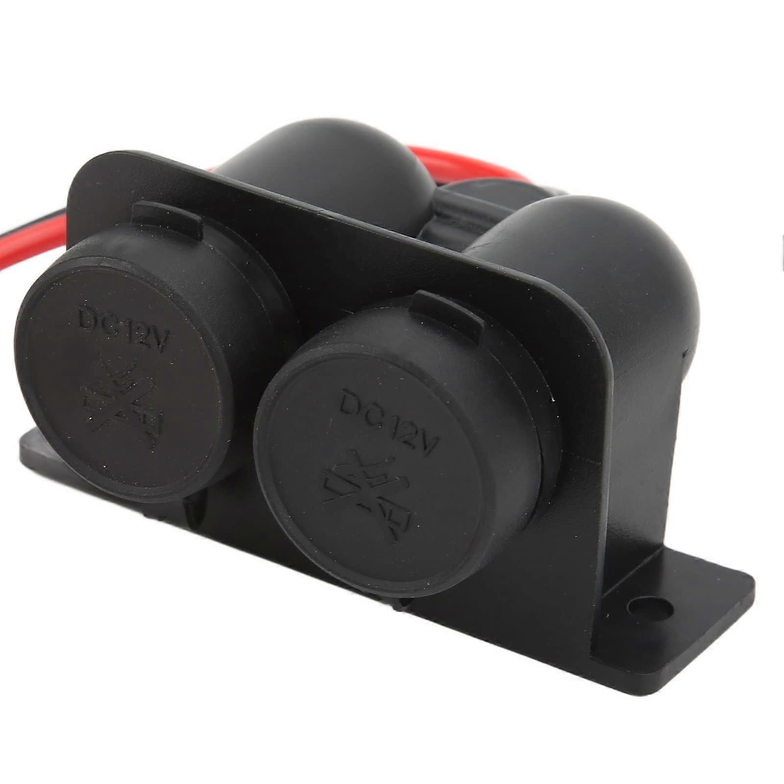 Cigarette Lighter Socket, 120W 10A Socket Double Hole Cigarette Lighter Splitter Wear Resistance Easy Wiring