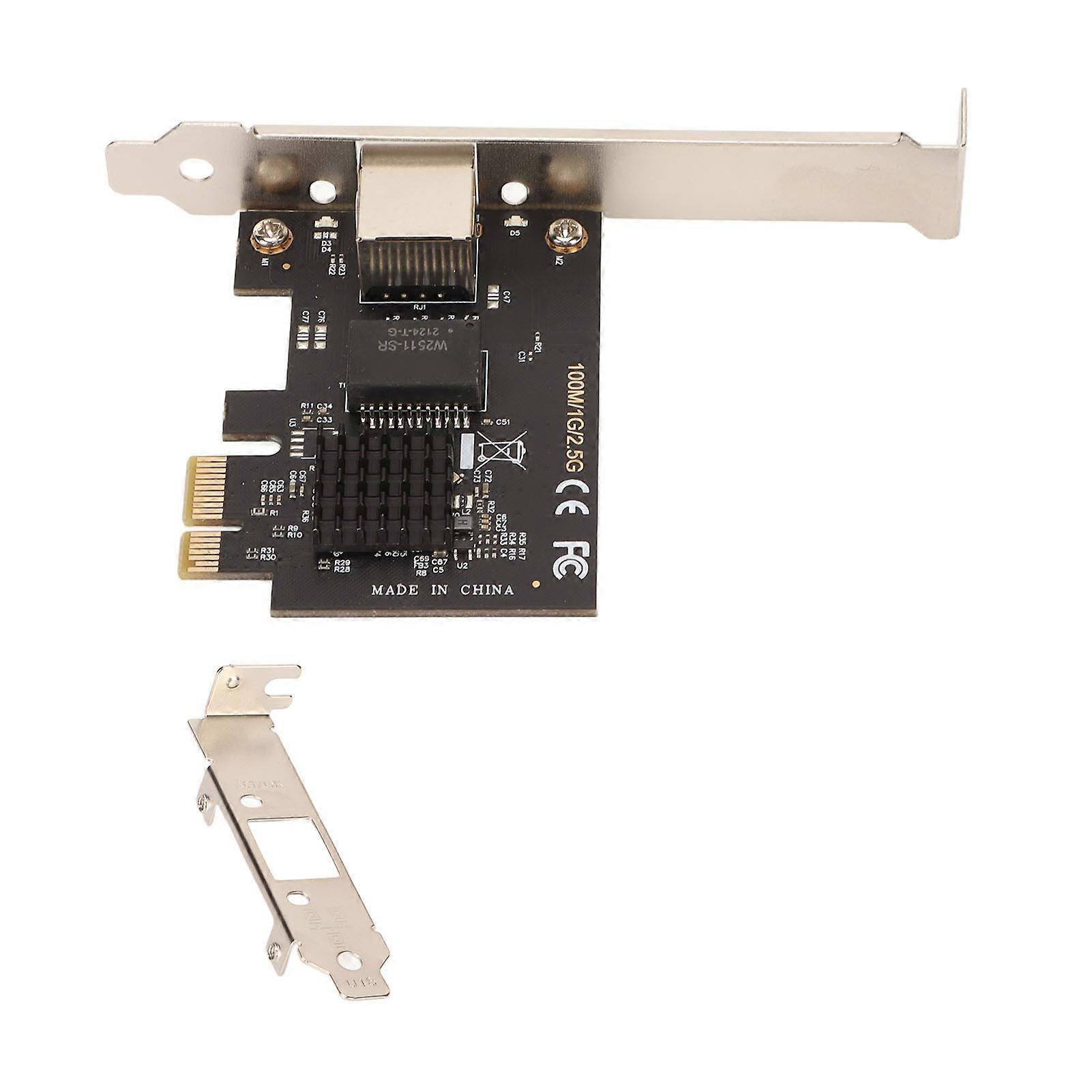 2,5G-Ethernet-Netzwerkkarte PCIEx1 RTL8125B 2,5G-Netzwerkadapter mit einem Kupferport für Desktop-Server