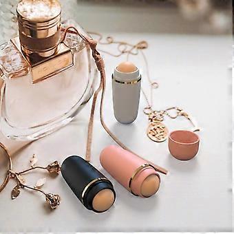 3pcs Oil Absorbing Volcanic Roller, Portable Reusable Oil Resistant Facial Roller, Oil Control Natural Stone Facial Tool, Perfect for Home Travel or