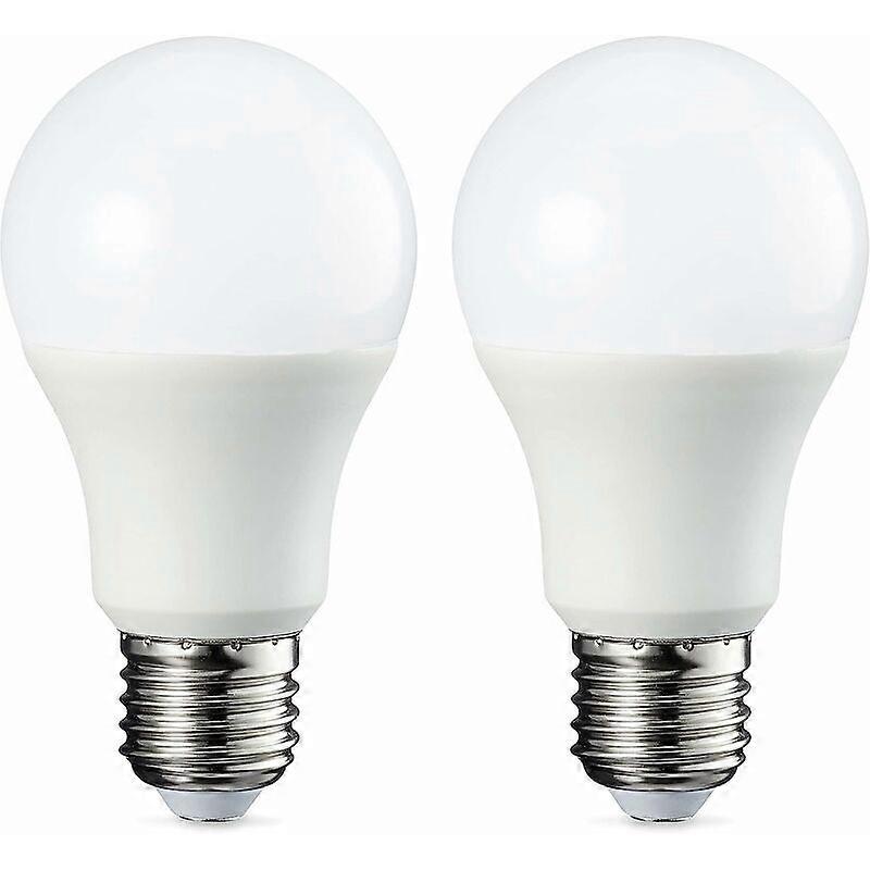 E27 A60 LED bulb with screw base, 9W , cool white - Set of 2