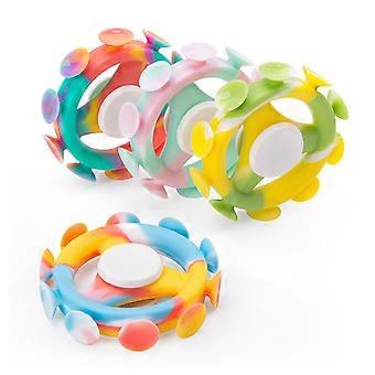 4x Silicon Fingertip Suction Sucker Gyro Decompression Travel Toys Window Toy