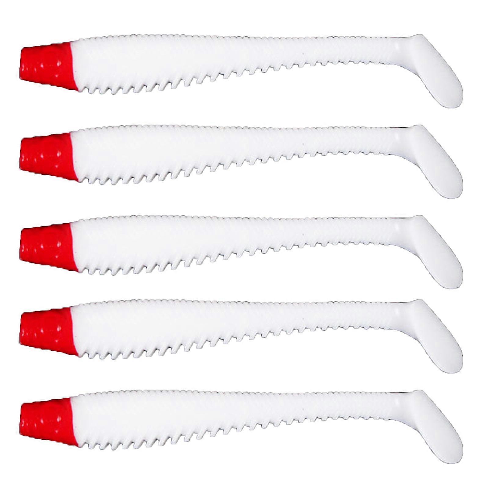 Kaesi 5Pcs 10cm/5.7g T Tail Soft Lure High Impact Strength Not Easy to Break Long Service Life Deep Sea Artificial Swimbait Angling Supplies