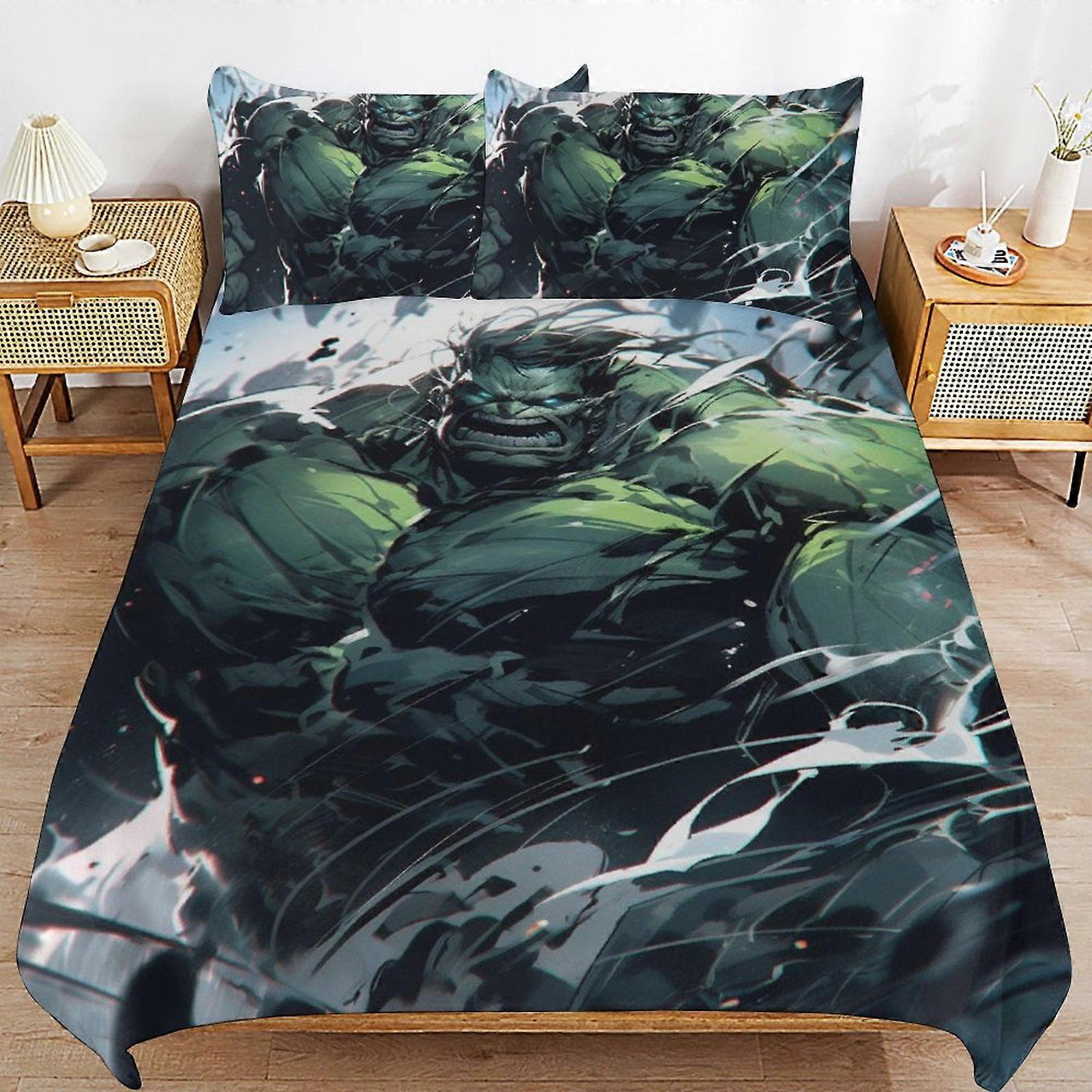 v2824 Lakan Sängkläder Hulk Sängkläder Uppsättningar Ultra mjuk hudvänlig påslakan 3 delar, söt täcke täcke sängset för pojkar flickor barn ( 1 duv