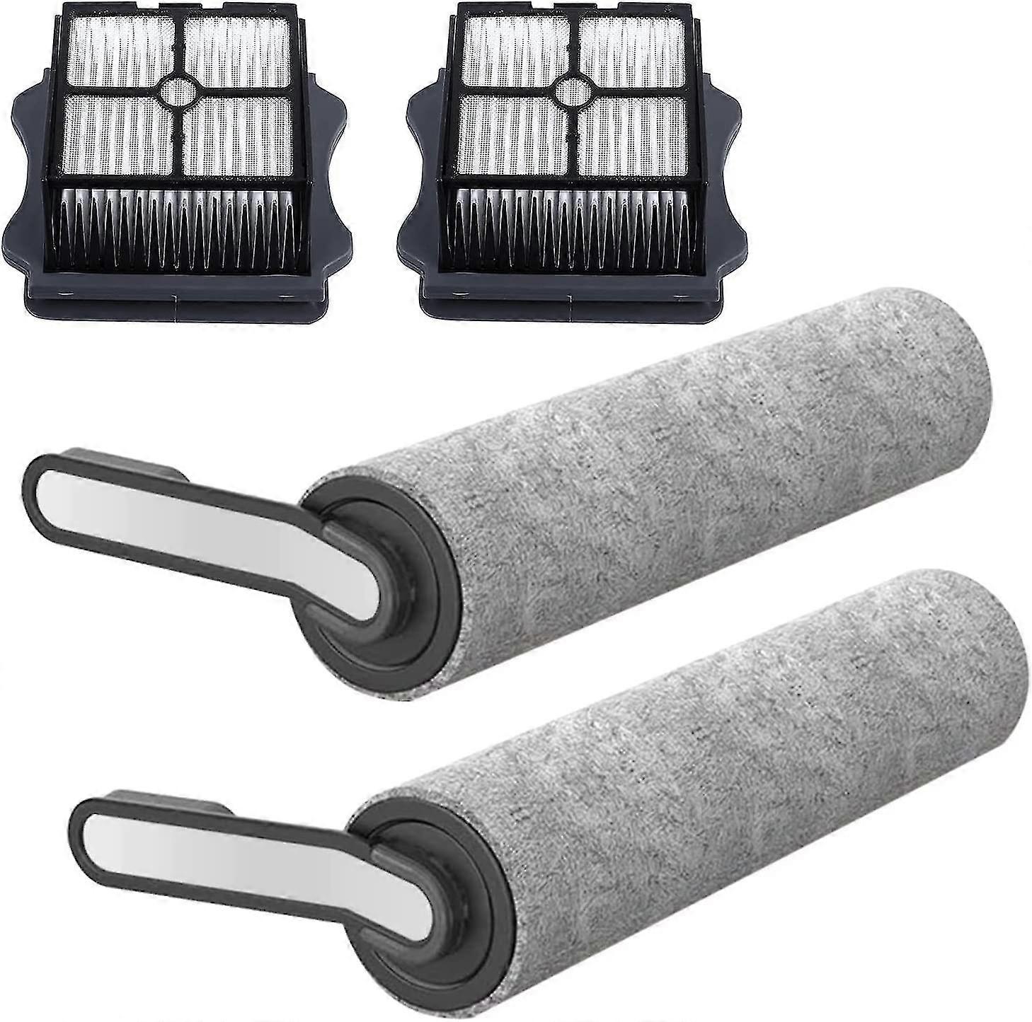 Replacement Brush Roll And Hepa Set For Cordless Wet/dry Vacuum Cleaner For Floor Ones 5 (2 * Brush Roll + 2 * Hepa Filter)
