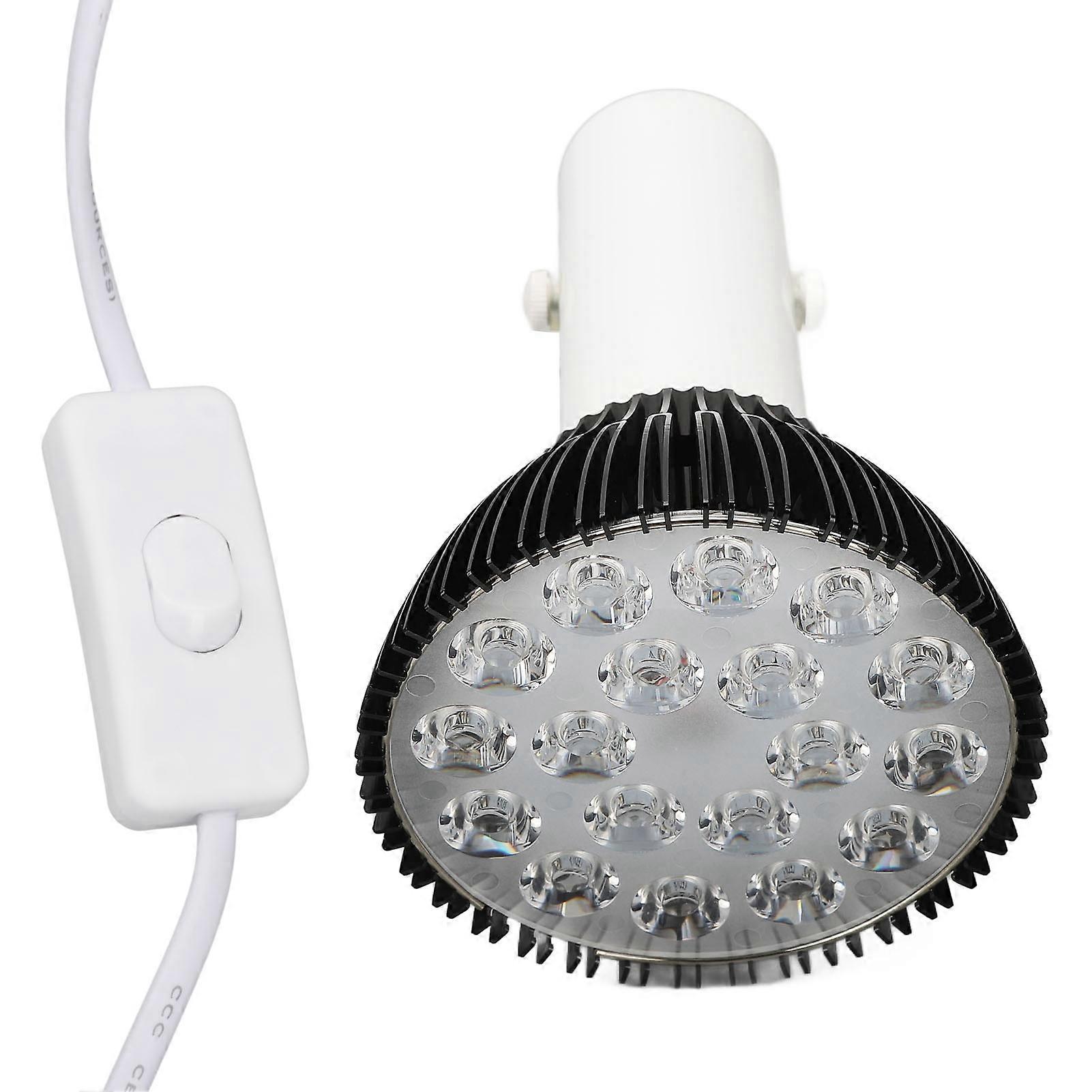 Ultraviolet Light Black Lamp Ultraviolet Tanning Lamp 18 Light Chips Floodlight with Big Clip 110240V UK Plug