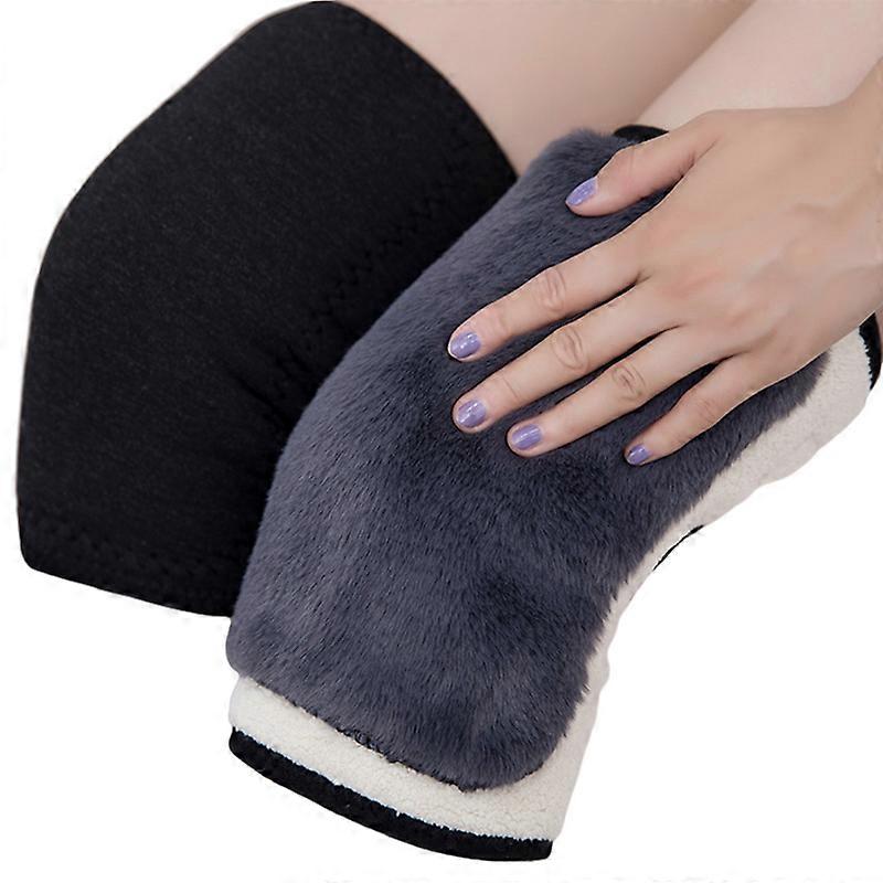 EVAGO Warm Plushed Knee Pads for Dancers Volleyball 1 Pair Elbow Pads for Running Hiking Basketball Anti-Slip Breathable Soft Sponge Pads