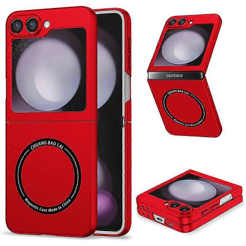 Magsafe Silicone Shockproof Case for Samsung Galaxy Z Flip 6 with Built-in Magnet Circle Cover