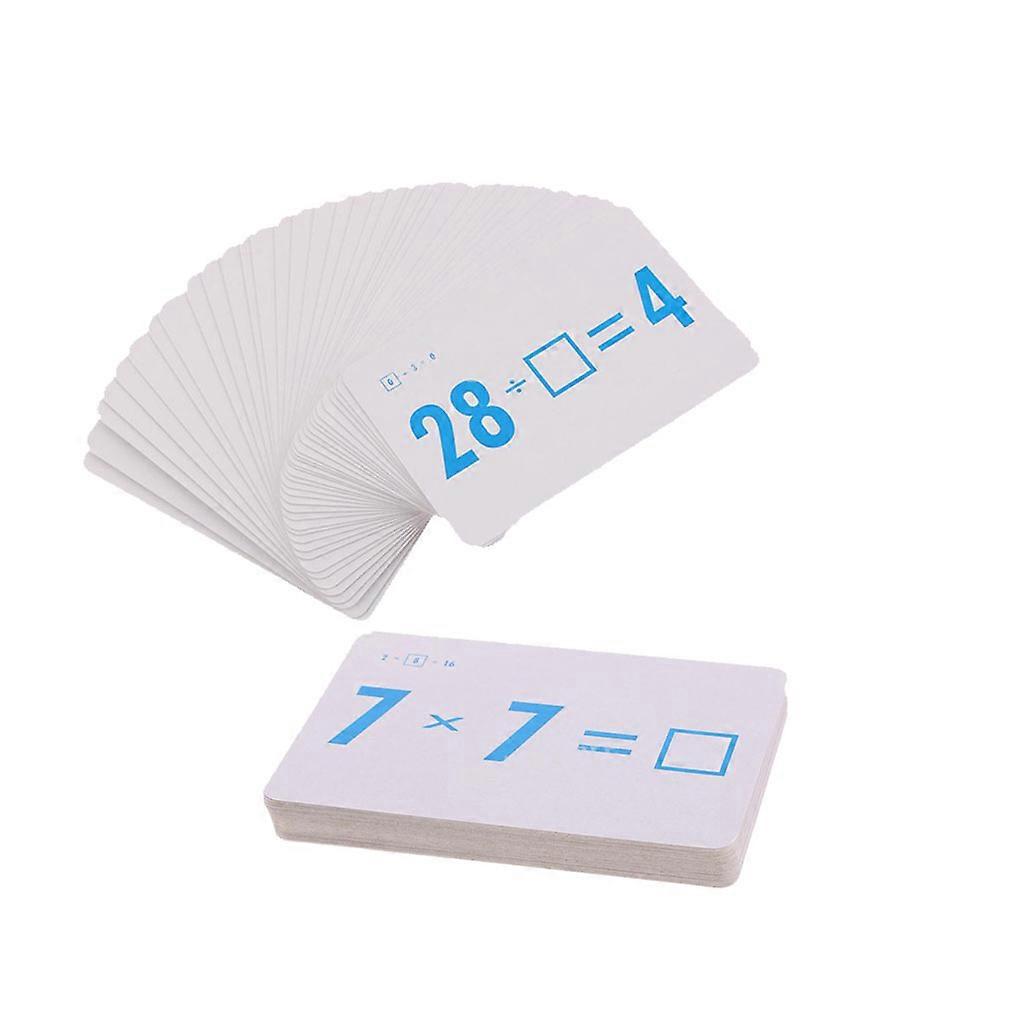 Seventy-two Pieces Math Flash Cards For Children Multiplication And Division