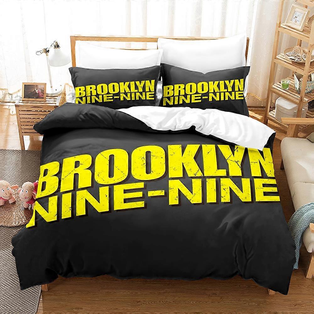 y154 Lakan Brooklyn-Nine-Nine Sängkläder Set Enkelrum Full Queen King Size Sängset Aldult Sovrum Påslakan Set 3D-tryck Nya lakan vv
