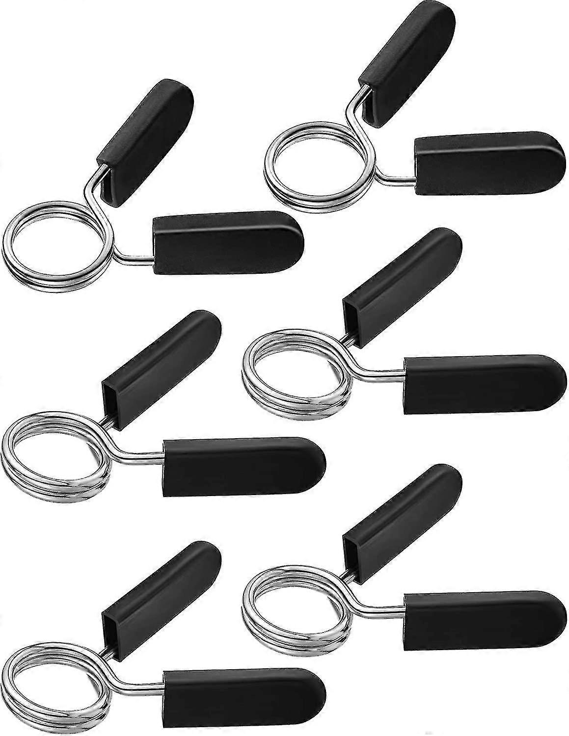 6 Pieces Spring Clip Collar Spring Lock Collar Exercise Dumbbell Clamps Barbell
