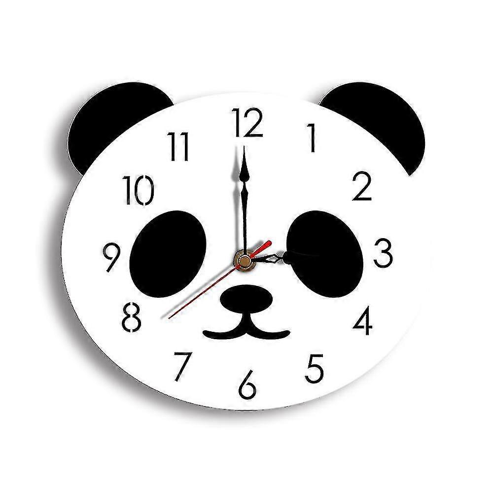 Wall Clock Cartoon Wall Acrylic Clock Panda Cute Simple Home Wall Clocks