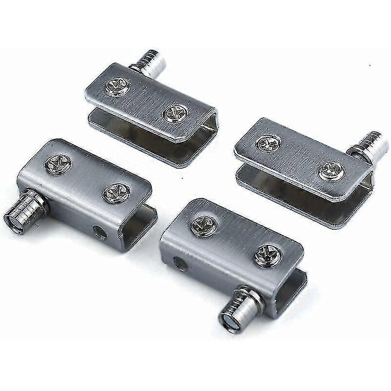 مفصلات الباب الزجاجي 90 مفصل محوري ، زجاج خال من اللكمات ، ستانلس ستيل ، يصلح للزجاج 5-8 مم ، حزمة من 4