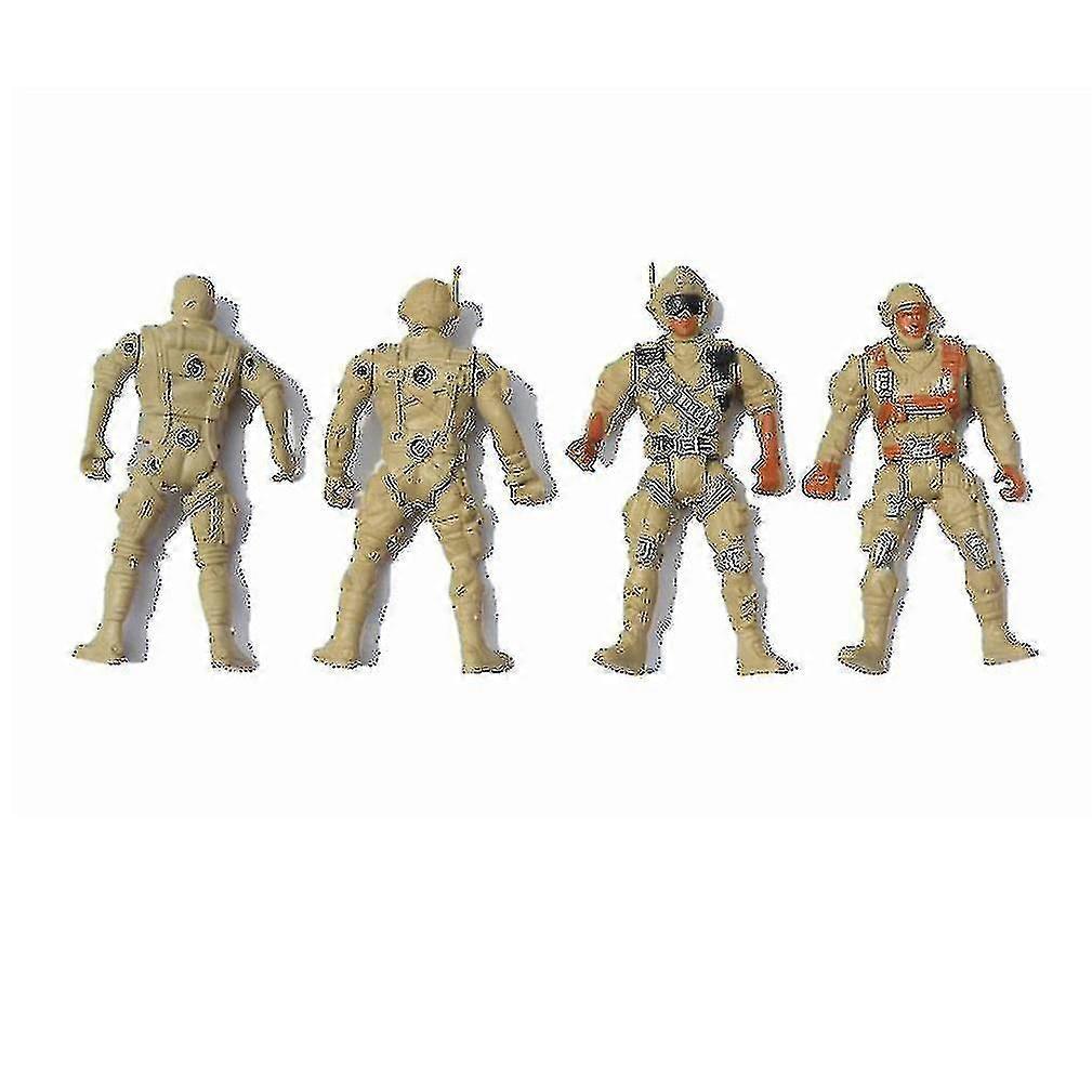 5つのジョイント9cmセット戦場アクションを持つ4pcs第二次世界大戦の軍の兵士