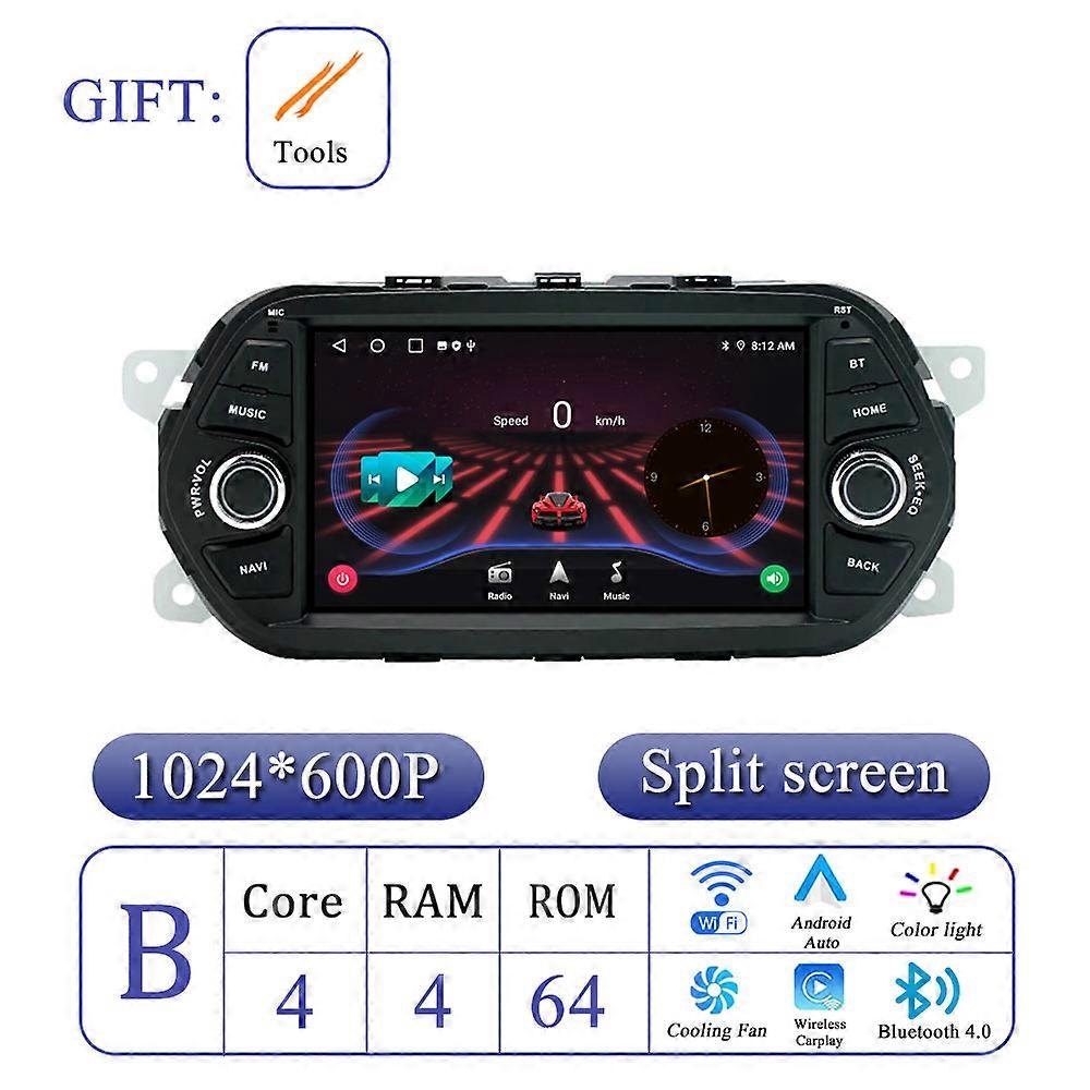 für FIAT TIPO EGEA 2015 2016 2017 Android 13 Auto Intelligentes System Radio Multimedia-Player Navigation GPS 4G WIFI 7-Zoll-Bildschirm