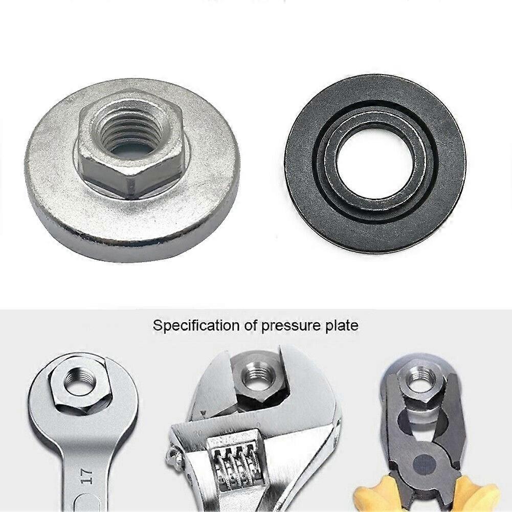 Hexagon M14 Thread Angle Grinder Disc Quick Change Locking Flange Nut Set M14 Nut Grinder For Bottom Platen