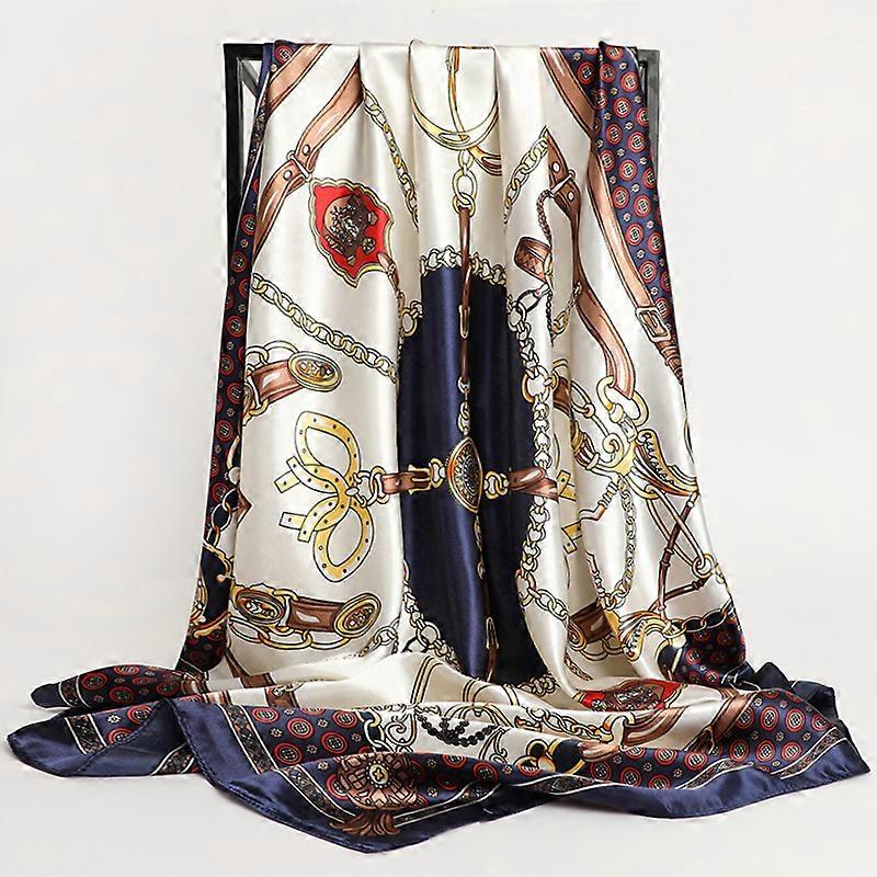 أوشحة شعر حريرية مربعة للنساء | حجاب سيلك مربع للسيدات - 90x90 سم مربع للنساء