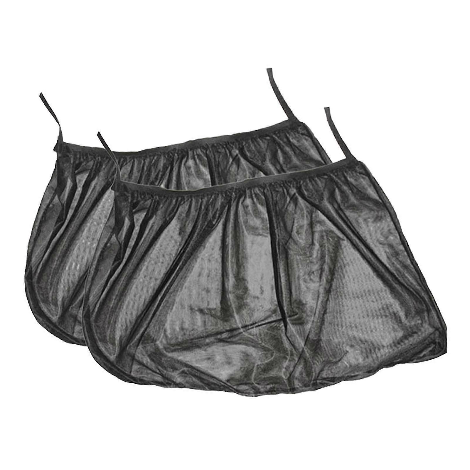 2pcs Rear Window Sunshade Stretchable Breathable Mesh Fabric Mosquito Net