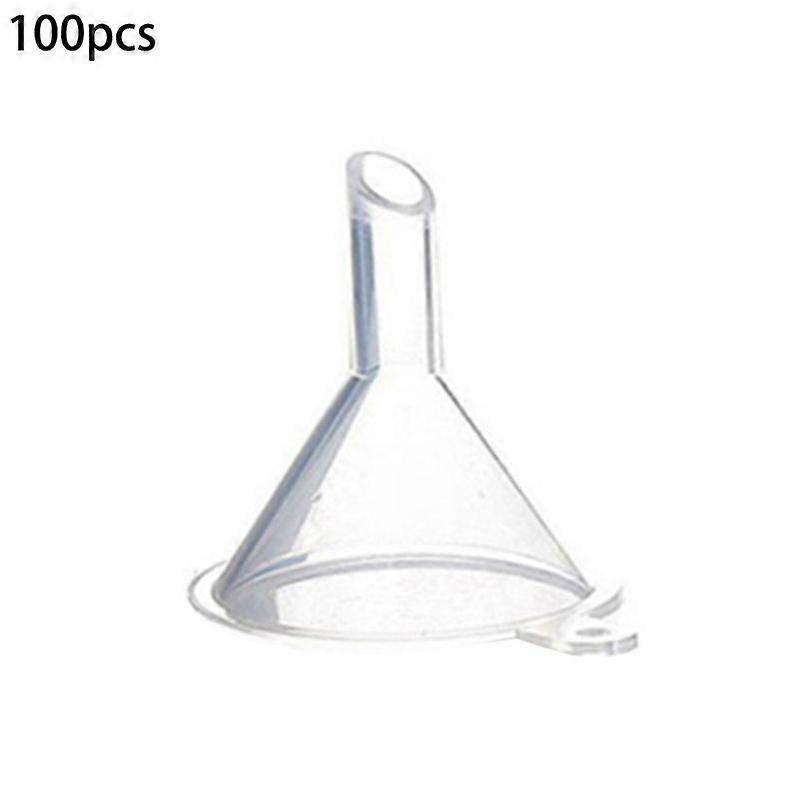 100 PCS Mini Funnel Clear Plastic Funnels Multi-Purpose Funnels for Perfume