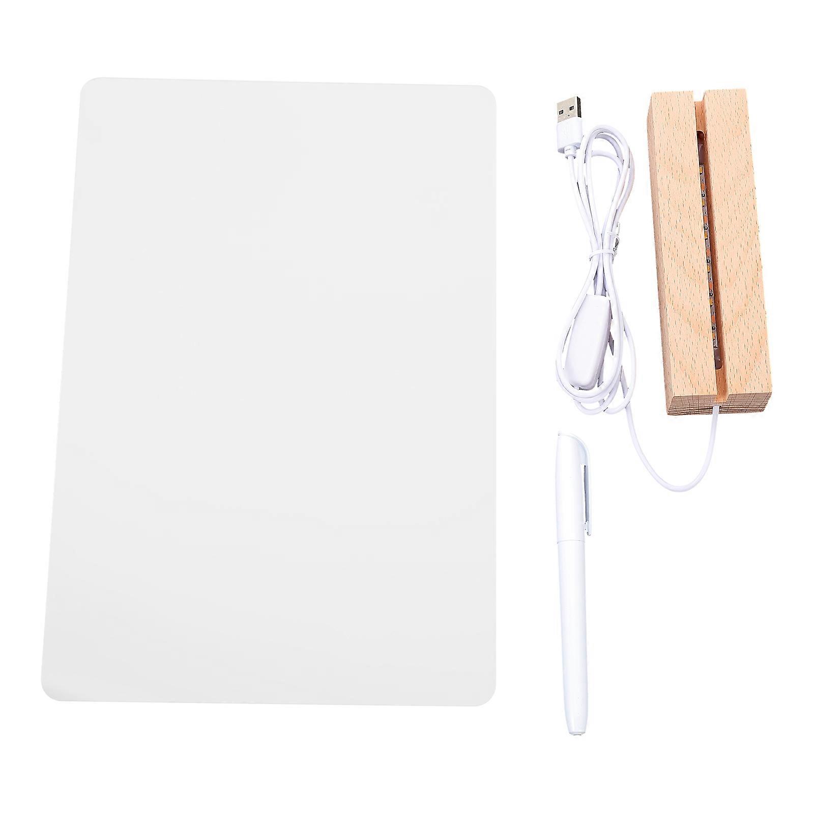 1 Set of Acrylic Erasable Note Board Luminous Message Board for Home Desktop