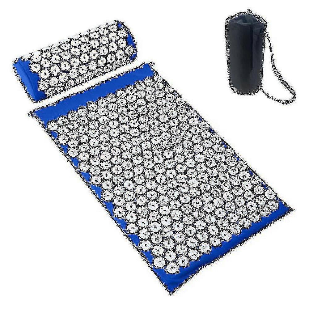 Acupressure Mat and Pillow Set for Yoga, with Bag - Massage Acupuncture Mat