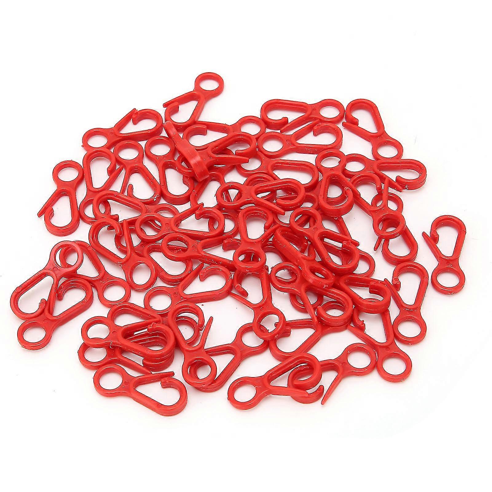 50pcs Dark Red Pendant Lobster Claw Clasps Snap Hooks for Key Chain Crafts Jewelry Accessory