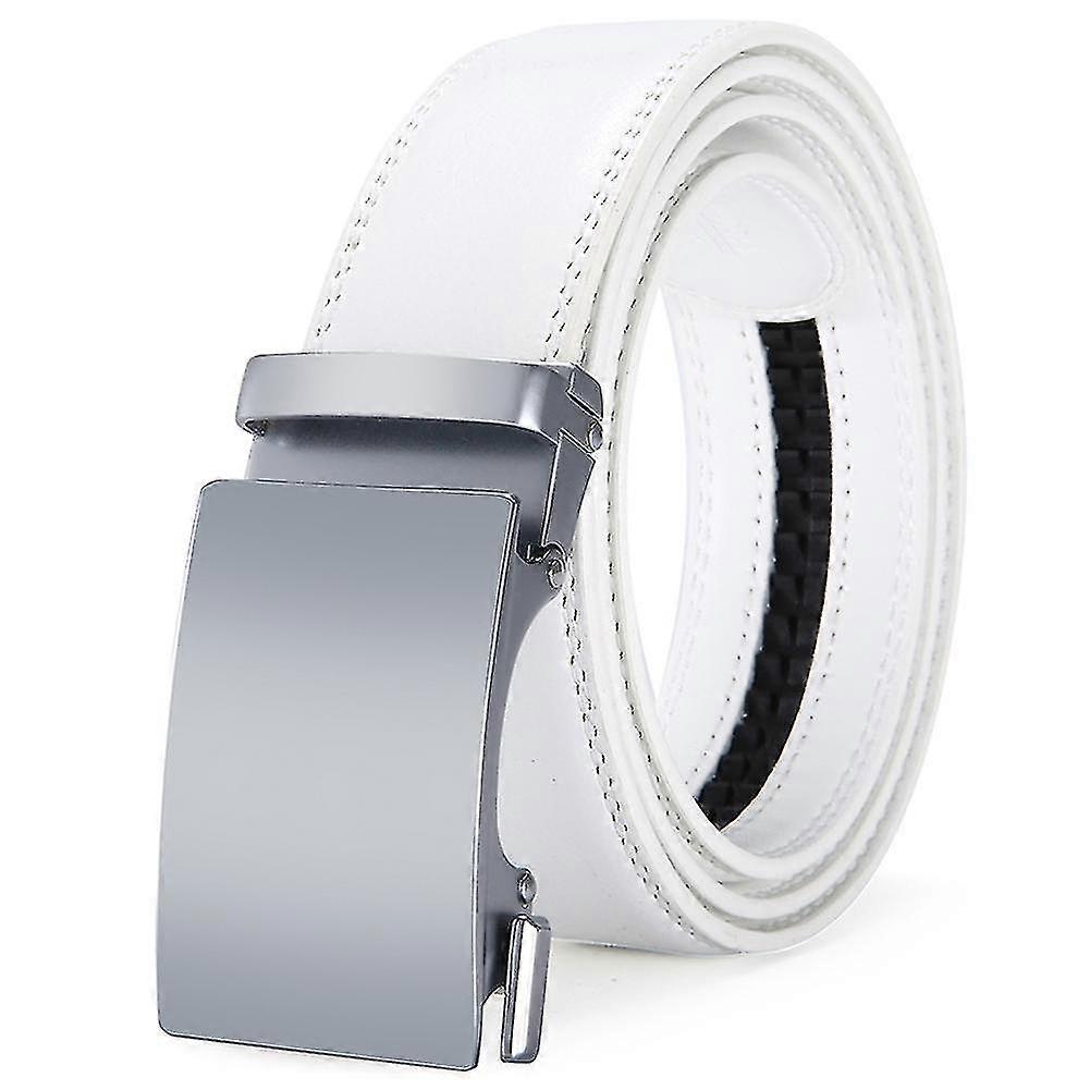 Glissez simplement Ratchet Elegent White Belt Hommes