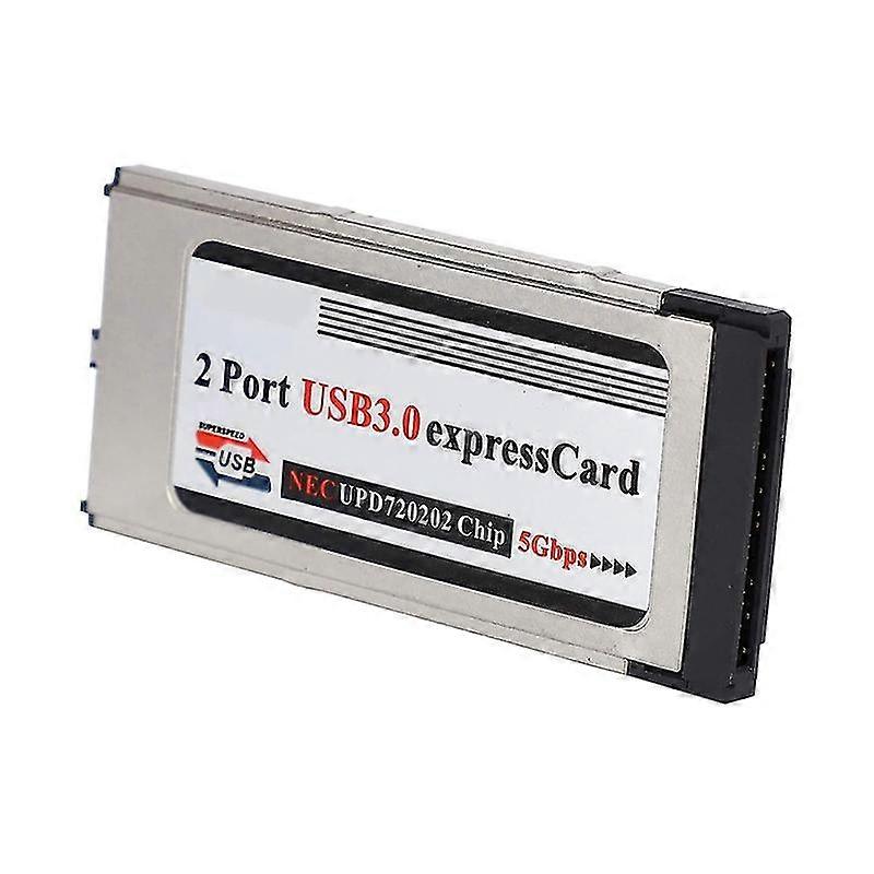 High-Speed Dual 2 Port USB 3.0 Express Card 34mm Slot Express Card PCMCIA Converter Adapter for Lap