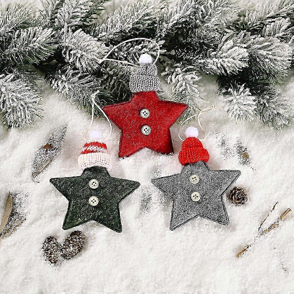 3PCS Christmas Ornaments Star  Tree