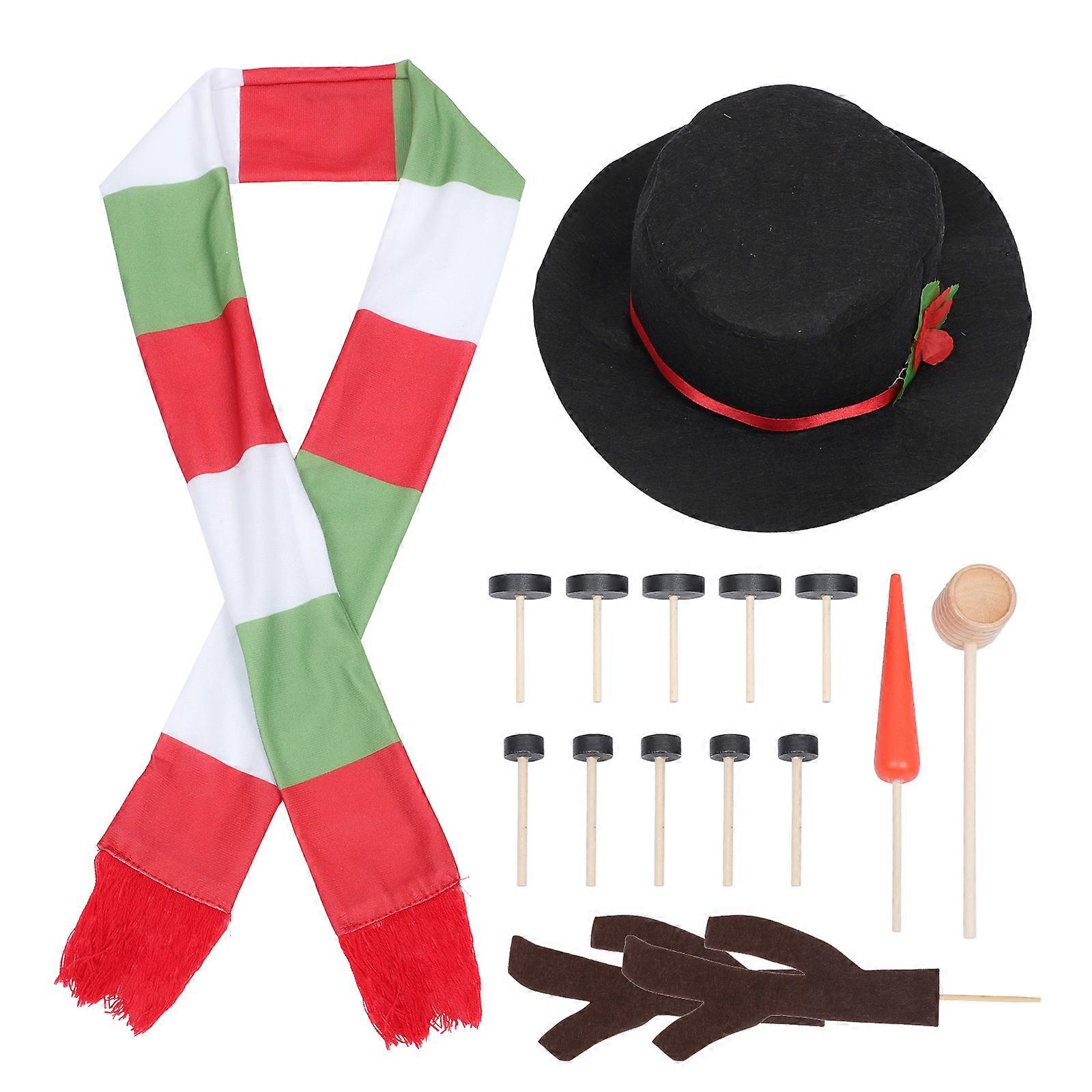 1 Set Snowman Dressing Props Christmas Snowman DIY Decor Prop Accessories