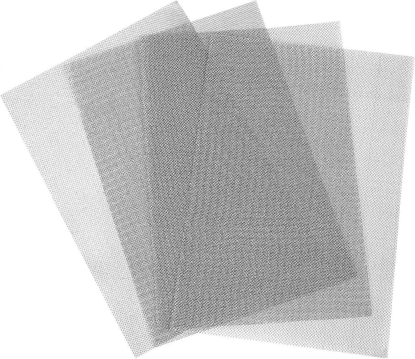 4 Pack 304 Stainless Steel Woven Wire 20 Mesh Metal Mesh Sheet Rodent Control Insect Mesh Pest Proofing Mesh for Windows, Door, Filter, 12 x 8 Inches