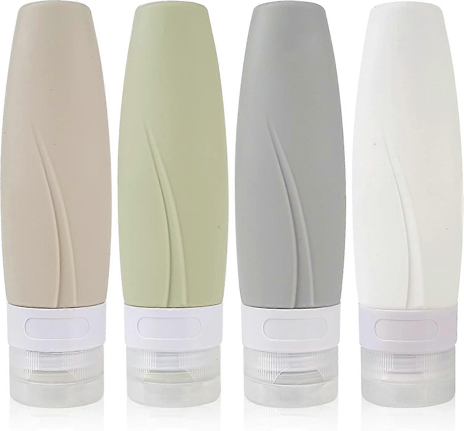 Silicone travel bottle, squeezable portable storage soft bottle, reusable