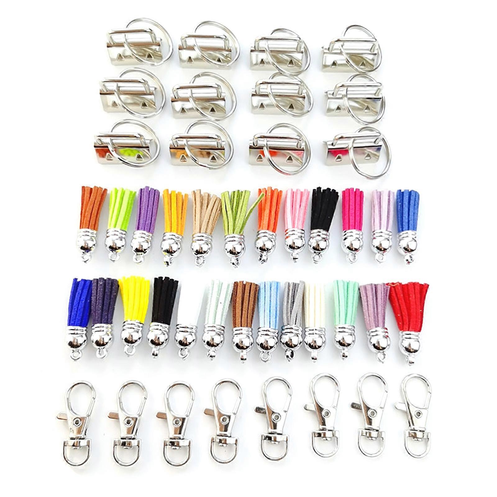 für Schlüsselanhänger Hardware Set von 75 Stück mit Quasten DIY Projekt Craft Handmade Kit