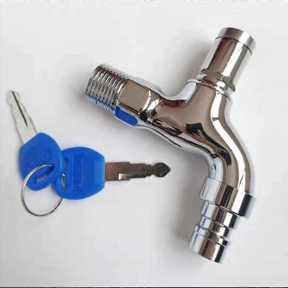 Washing Machine Faucet With Key Anti-Theft Faucet With Lock Portable Faucet With Lock Key Suitable For Garden, Bathroom Or Rental Room Washing Machine