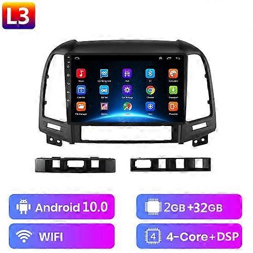 Android 10 DSP Car Radio Multimidia Video Player Navigation GPS For Hyundai Santa Fe 2 2006-2012 2din Head Unit Carplay